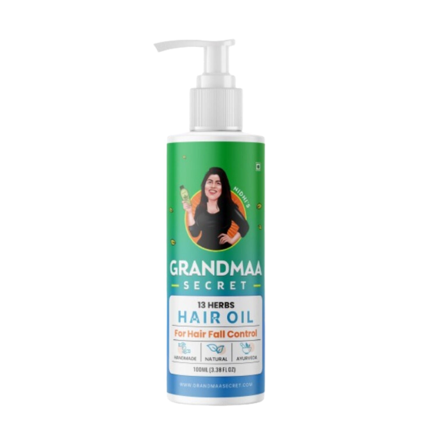 13 Herbs Hair Oil for Hair Fall Control - 100mL - grandmaasecret.net