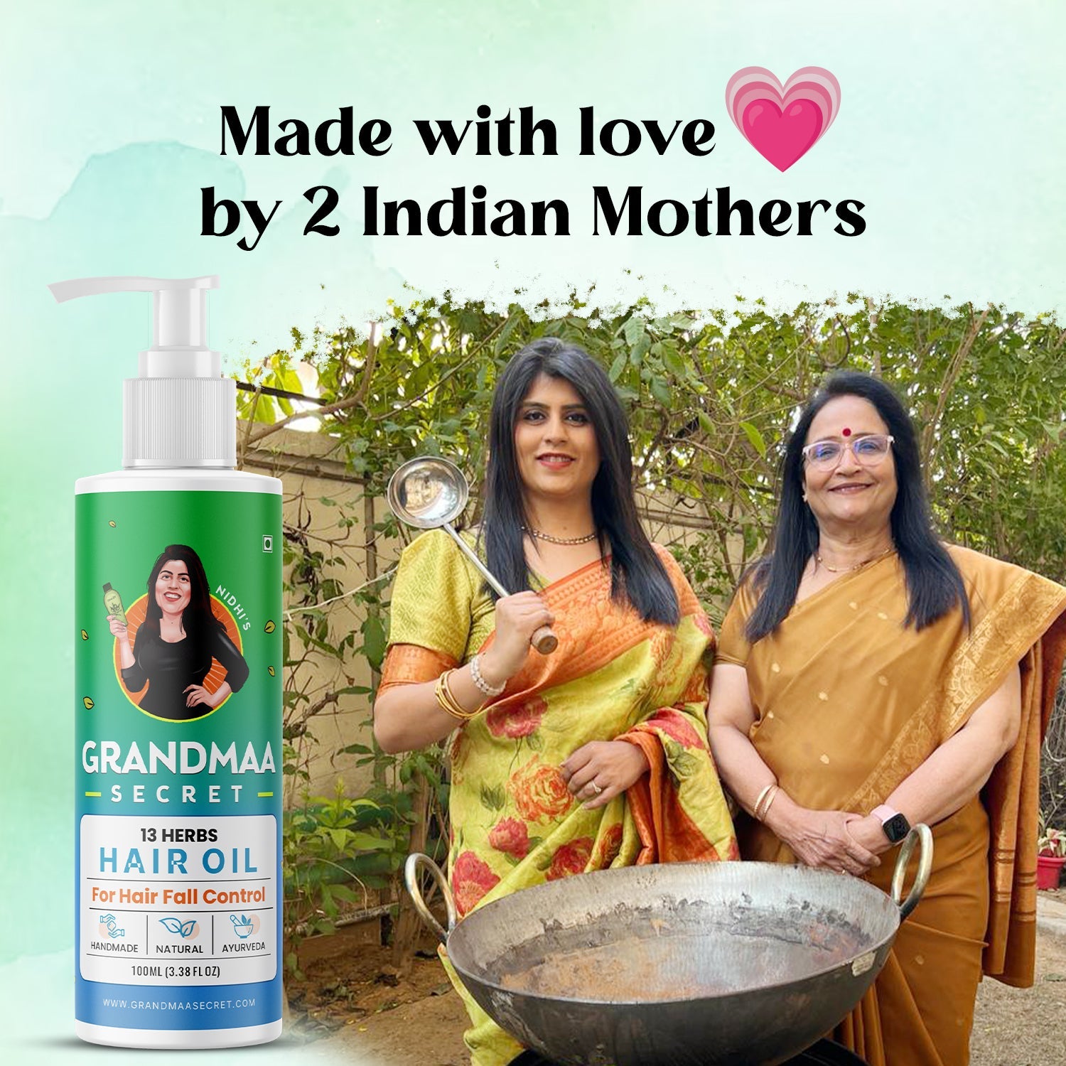 Hair Oil with Neem Comb - Natural Hair Care Combo - grandmaasecret.net