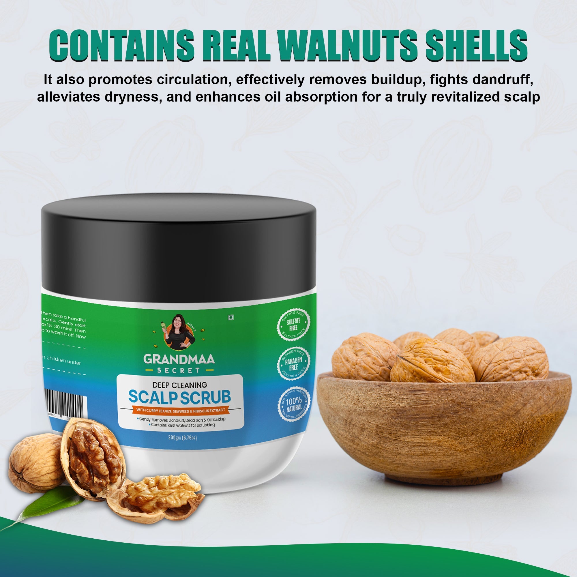 Hair Care Combo with Hair Oil, Shampoo, Conditioner and Scalp Scrub - grandmaasecret.com