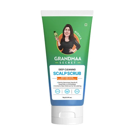 Scalp Scrub with Curry Leaves & Seaweed - Removes Dandruff, Dead Skin & Oil Buildup - 75g