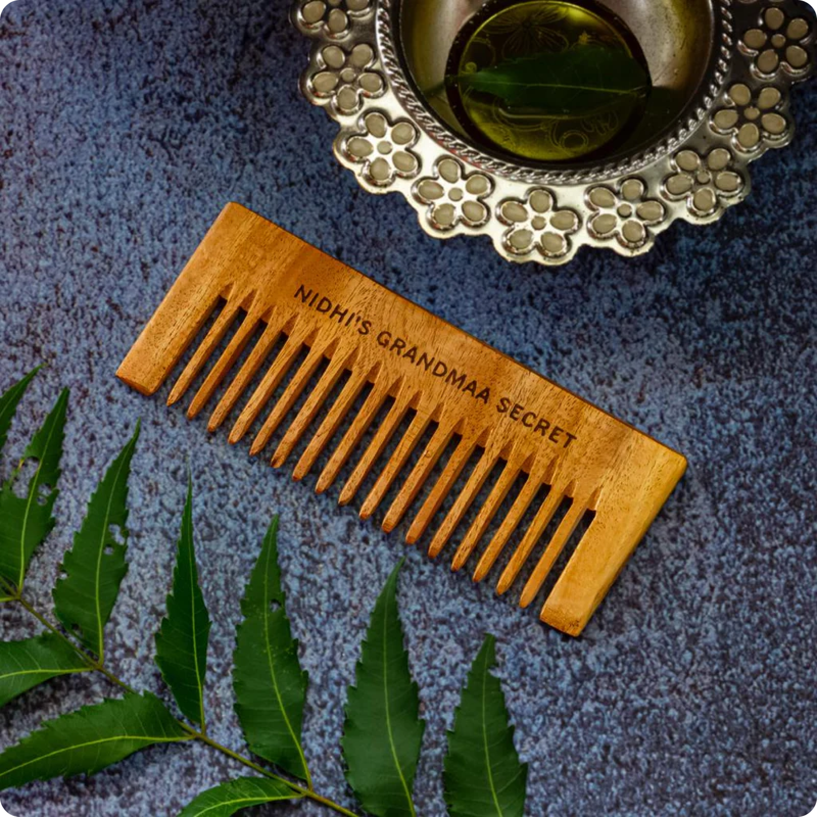Kacchi Neem Comb - Wooden Comb for Men & Women - 1pc - grandmaasecret.net