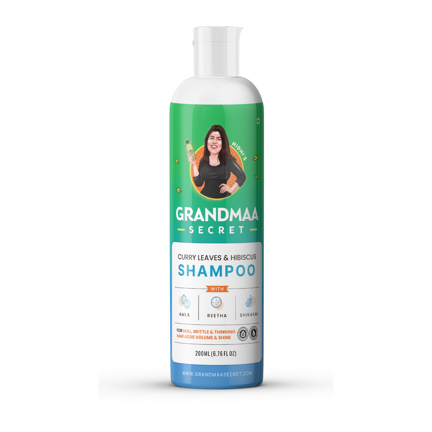 Curry Leaf and Hibiscus Shampoo for Hair Fall Control - grandmaasecret.com