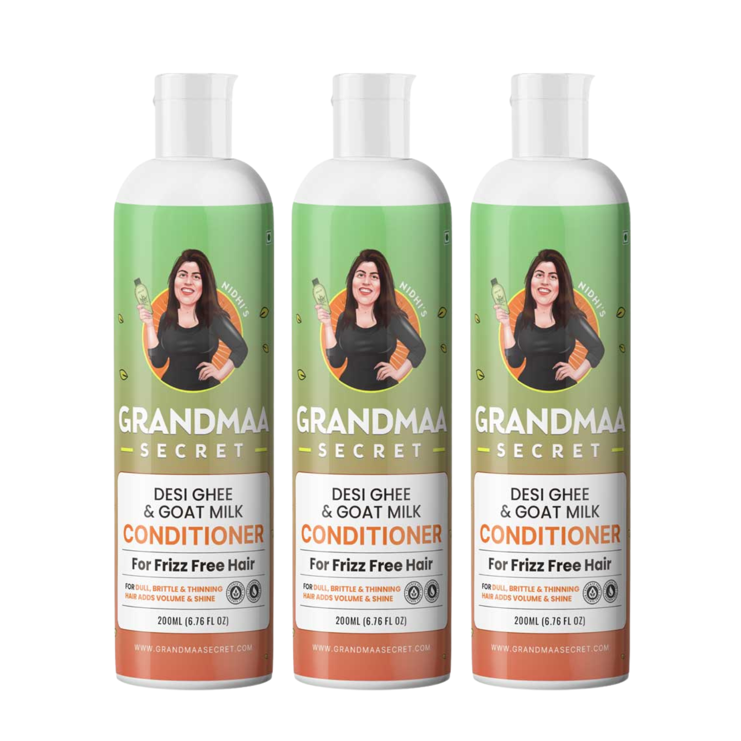 Desi Ghee & Goat Milk Conditioner for Dry & Damaged Hair - 200ML - grandmaasecret.com