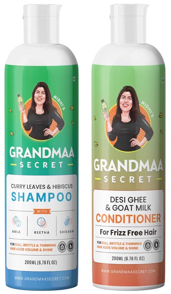 Shampoo & Conditioner Combo for Hair Fall Control - grandmaasecret.com