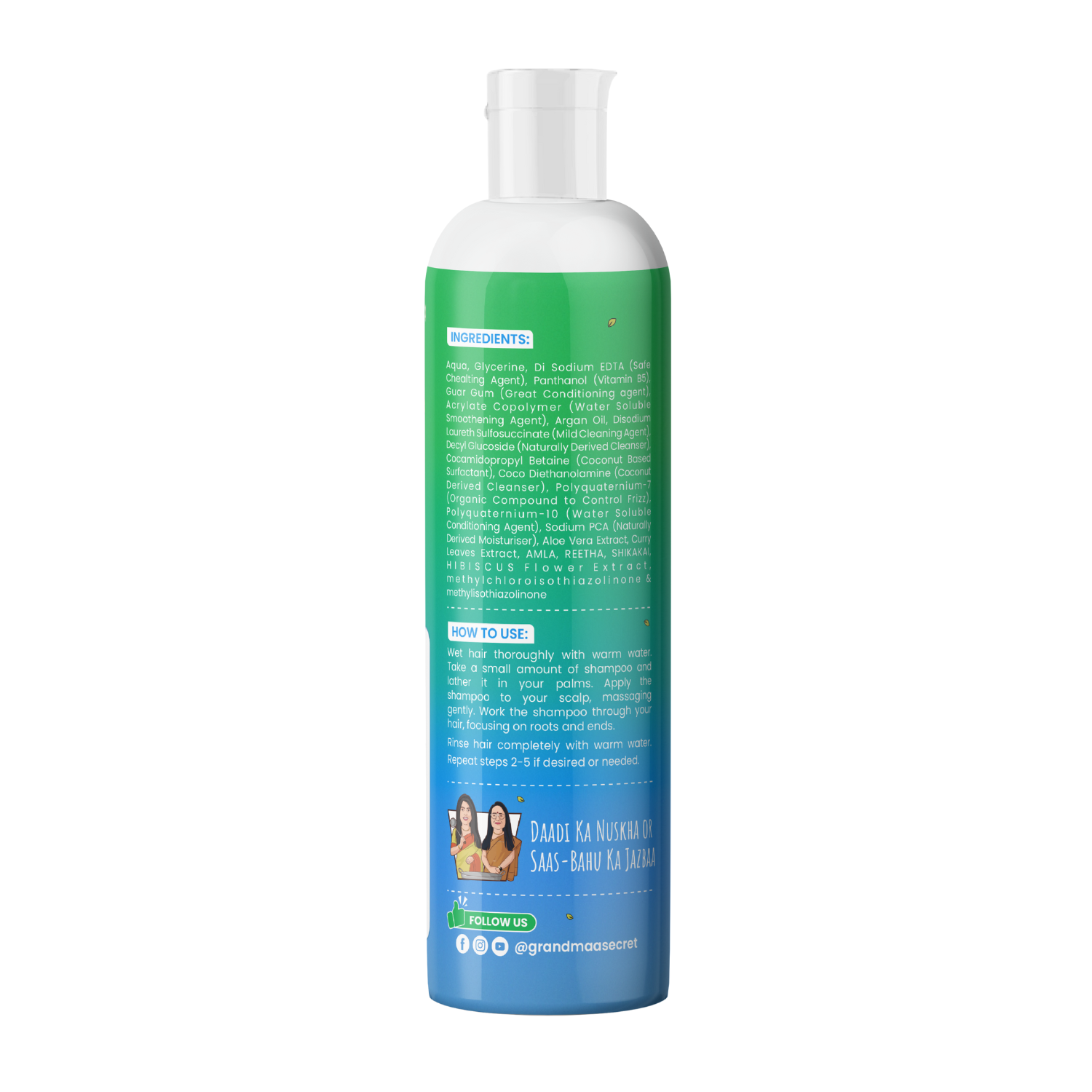 Curry Leaf and Hibiscus Shampoo for Hair Fall Control - 200mL - grandmaasecret.com